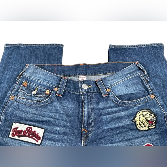True Religion Straight Flap Patches Jeans Size 34 - Picture 10 of 16